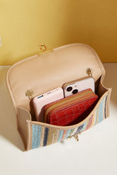 Azariah Striped Crochet Flapped Bag - Forbes outlet’s