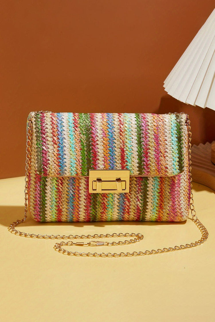 Azariah Striped Crochet Flapped Bag - Forbes outlet’s