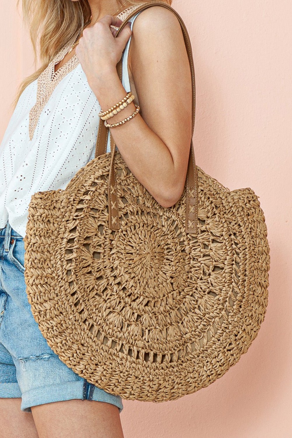 Mavis Bohemian Straw Woven Round Bag - Forbes outlet’s