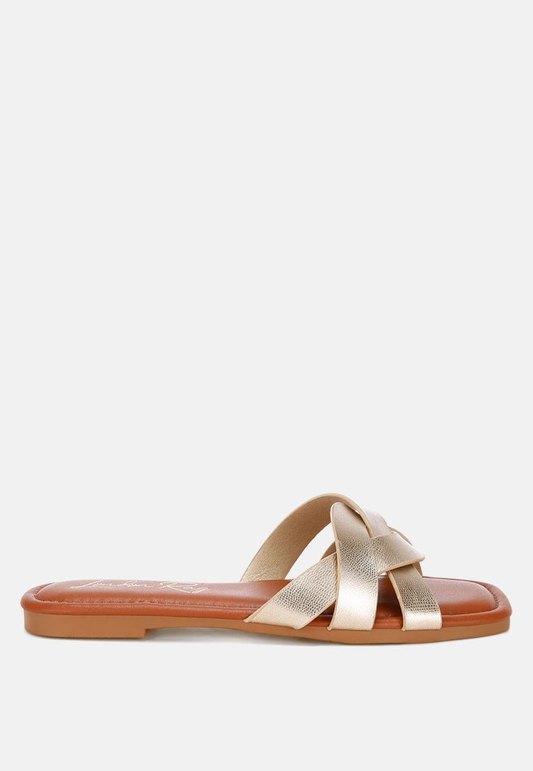 Dickery Knotted Straps Detail Slip Ons - Forbes outlet’s