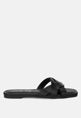 Dickery Knotted Straps Detail Slip Ons - Forbes outlet’s