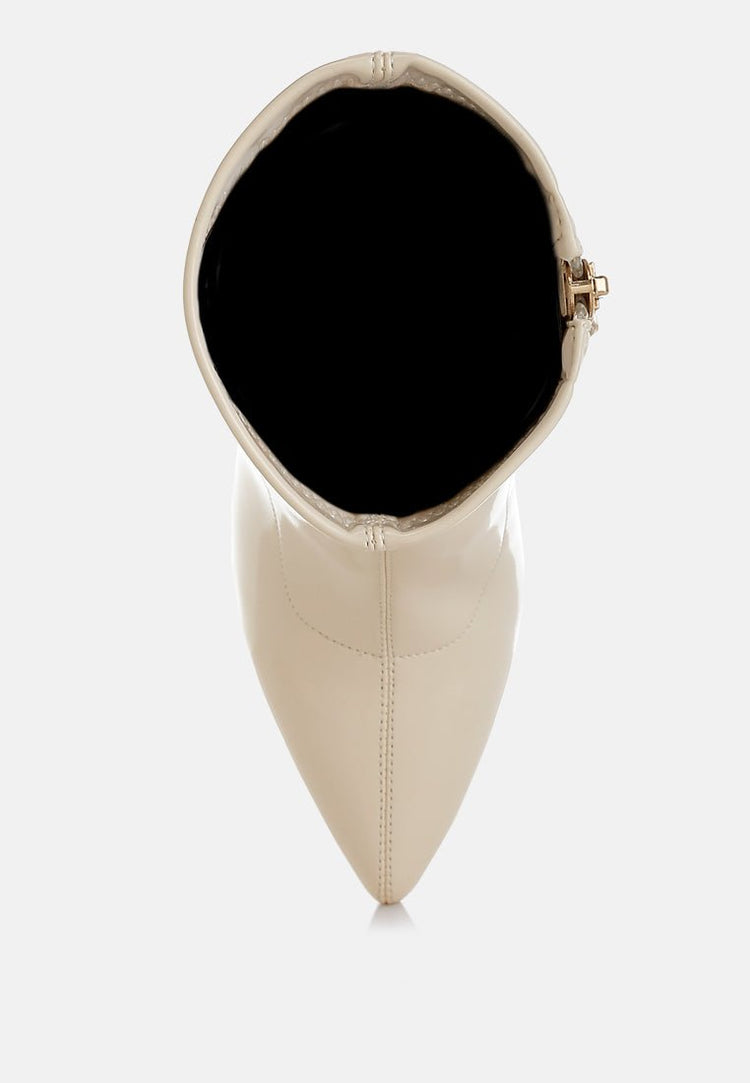Gaias Fantasy Heel Patent Faux Leather Boots - Forbes outlet’s