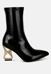 Gaias Fantasy Heel Patent Faux Leather Boots - Forbes outlet’s