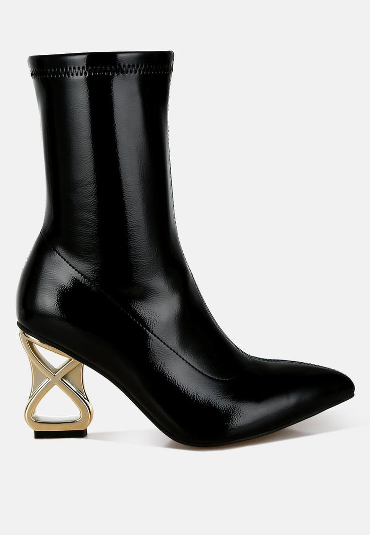 Gaias Fantasy Heel Patent Faux Leather Boots - Forbes outlet’s