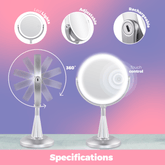 Lily InBella Premium LED Vanity Mirror with 360 Adjustable Rotation Lily InBella LED Vanity Mirror – Adjustable Light & 360° Rotating - Forbes outlet’s