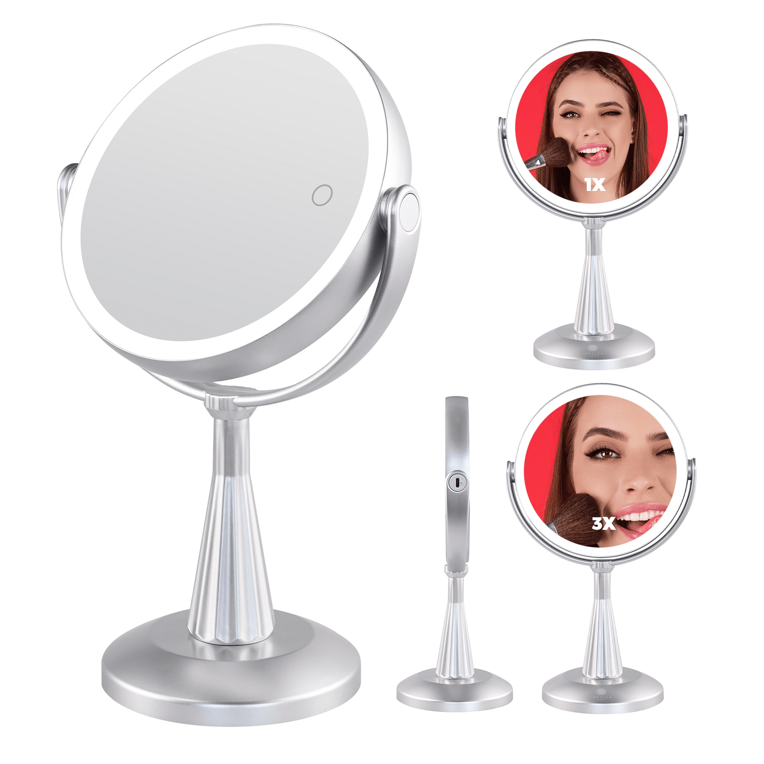 Lily InBella Premium LED Vanity Mirror with 360 Adjustable Rotation Lily InBella LED Vanity Mirror – Adjustable Light & 360° Rotating - Forbes outlet’s
