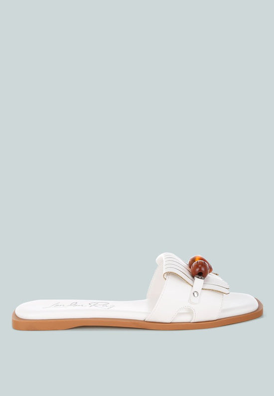 Nakasa Beaded Faux Leather Slip Ons - Forbes outlet’s