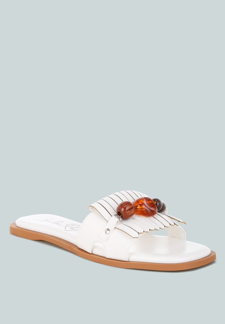 Nakasa Beaded Faux Leather Slip Ons - Forbes outlet’s