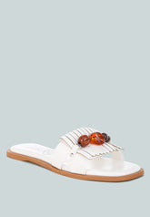 Nakasa Beaded Faux Leather Slip Ons - Forbes outlet’s