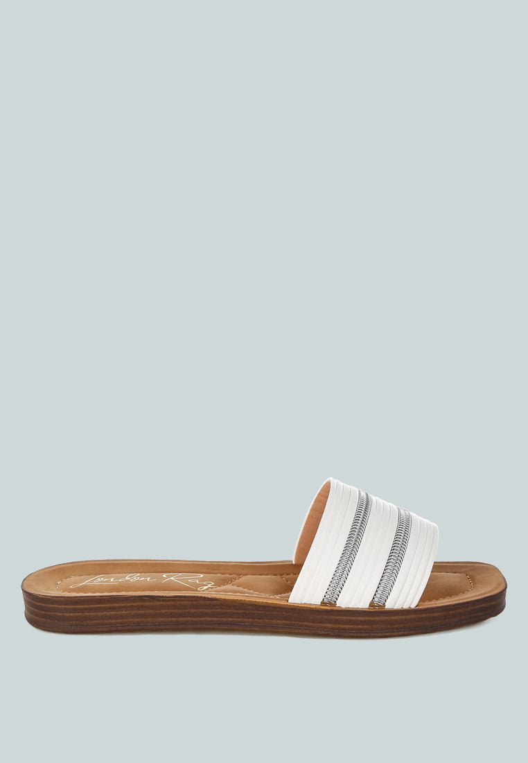 Zosaya Faux Zipper Detail Slip Ons - Forbes outlet’s