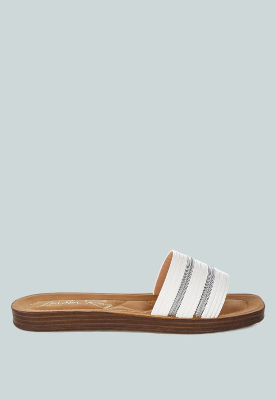 Zosaya Faux Zipper Detail Slip Ons - Forbes outlet’s
