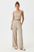 Ribbed Crop Top & Wide-Leg Pants Set - Forbes outlet’s