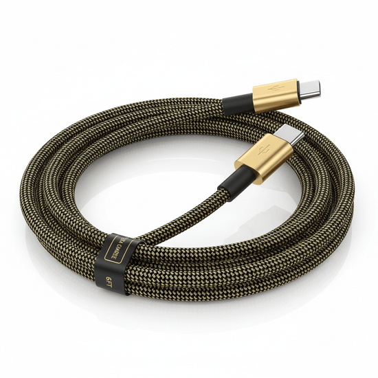BraidedCharge USB-C Fast Charging Cable 6ft - Forbes outlet’s