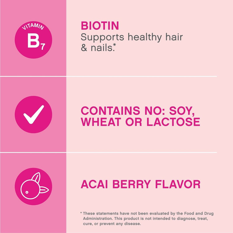 NeoCell Biotin Beauty Soft Chews - Acai Berry Flavor - 30 Count - Forbes outlet’s