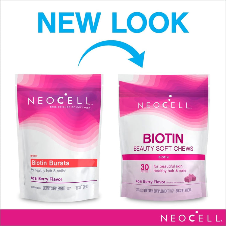 NeoCell Biotin Beauty Soft Chews - Acai Berry Flavor - 30 Count - Forbes outlet’s