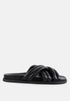 Tora Quilted Strap Slider Flats - Forbes outlet’s