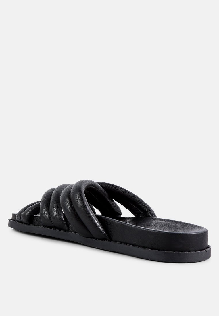 Tora Quilted Strap Slider Flats - Forbes outlet’s