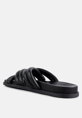 Tora Quilted Strap Slider Flats - Forbes outlet’s