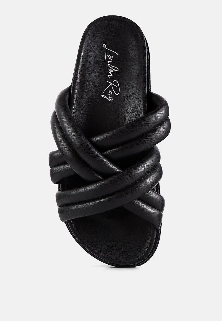 Tora Quilted Strap Slider Flats - Forbes outlet’s