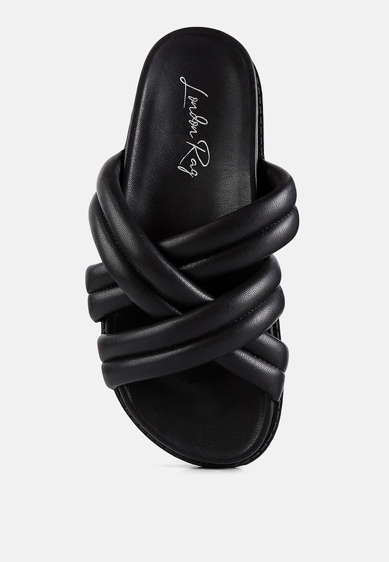 Tora Quilted Strap Slider Flats - Forbes outlet’s