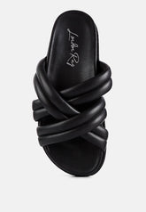 Tora Quilted Strap Slider Flats - Forbes outlet’s