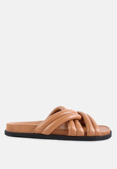 Tora Quilted Strap Slider Flats - Forbes outlet’s